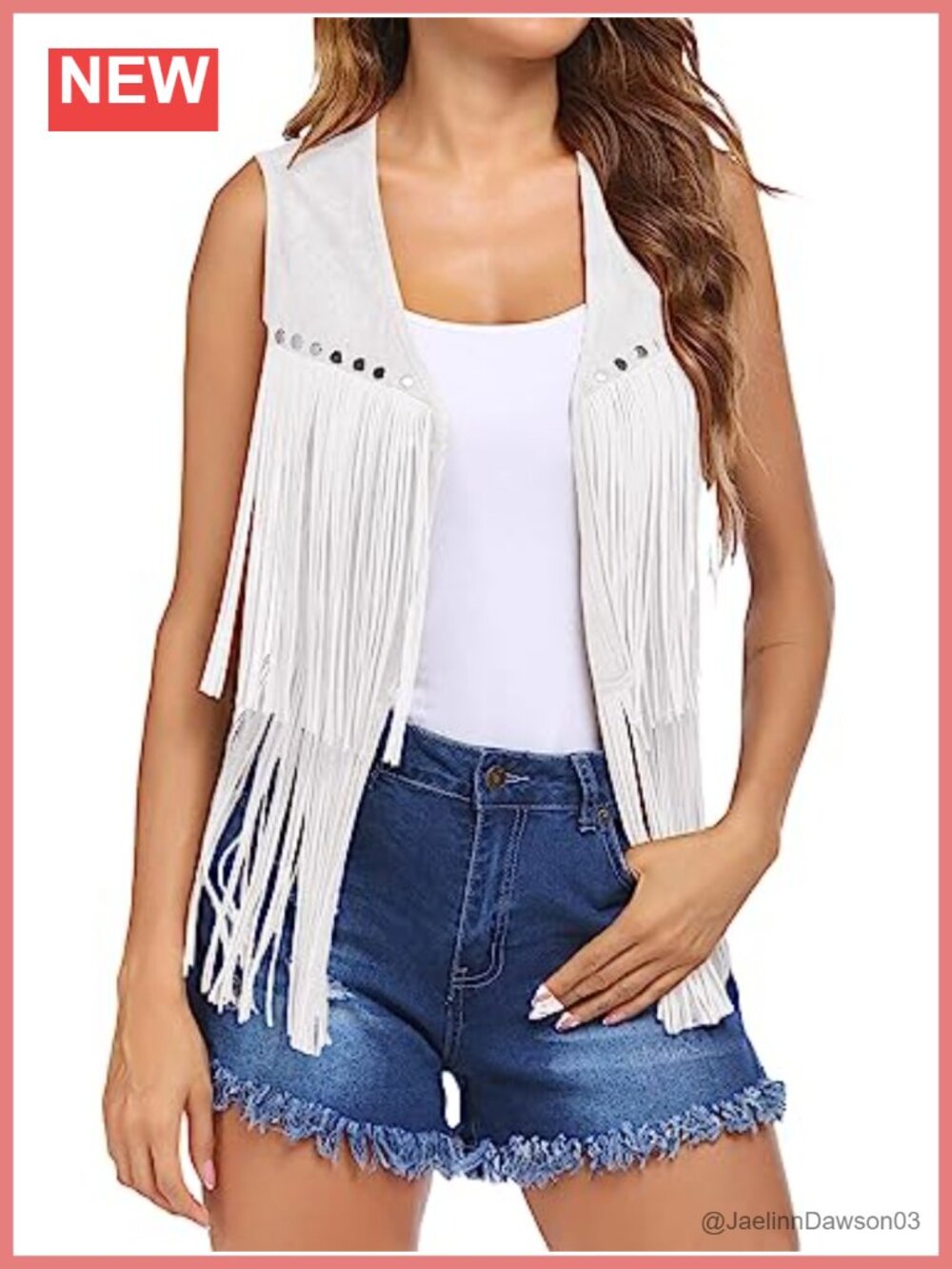 Womens Faux Suede Fringe Vest 70s Hippie Sleeveless Western Cowgirl Tassel